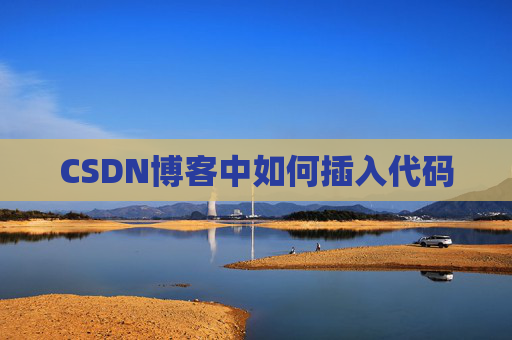 CSDN博客中如何插入代码